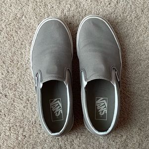 Grey slip on vans